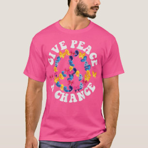 T-shirt PEACE SIGN LOVE 60s 70s Tie Dye Hippie Halloween C