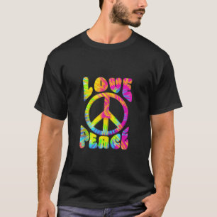 T-shirt Peace Sign Love 60S Les années 70 Tie Dye Love Pea