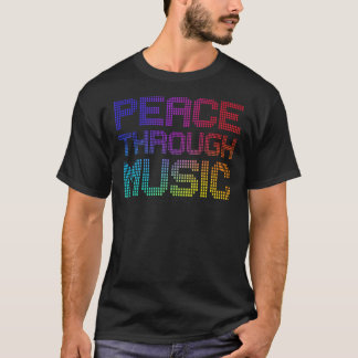 T-shirt Peace Through Concert Music T Shirt - C