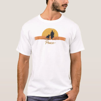 T-shirt Peace Walking Monk with Aloka Dog – Walk for Peace