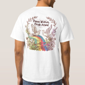 T-shirt Peace Within, Pride Around – LGBTQ Camping Nature