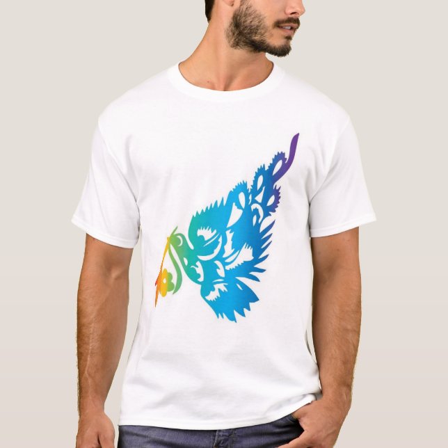 T-shirt peacecock (Devant)
