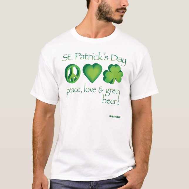 T-shirt PeaceLoveShamrock (Devant)