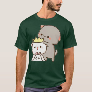 T-shirt Peach and goma mochi cat 