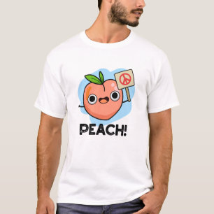 T-shirt Peach Funky Peace Fruit Pun