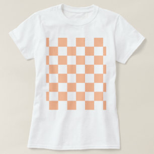 T-shirt Peach Fuzz À damiers En vichy Motif