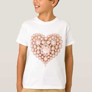 T-shirt Peach Heart Gems