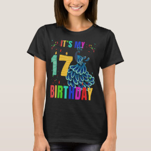 T-shirt Peacock 17e anniversaire mignons Oiseaux Graphique