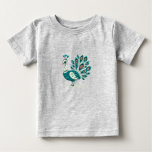 T-shirt Peacock bird Baby Fine Jersey