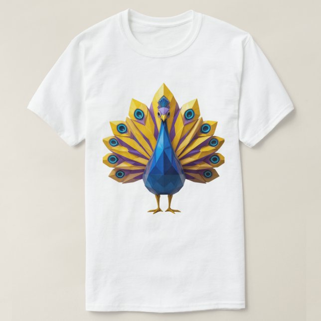 T-shirt Peacock géométrique (Design devant)