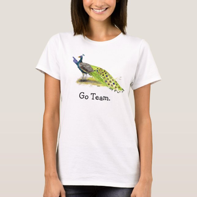 T-shirt Peacock Mariage Maid of Honor (Devant)