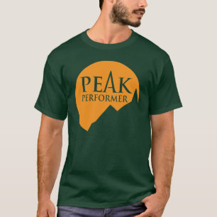 T-shirt Peak Performer mens logo orange sur vert t