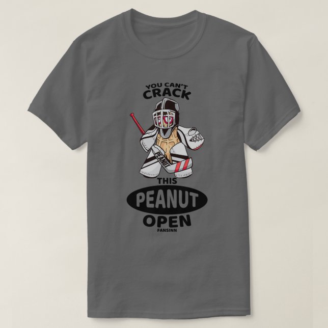 T-shirt Peanut joue au hockey sur glace (Design devant)
