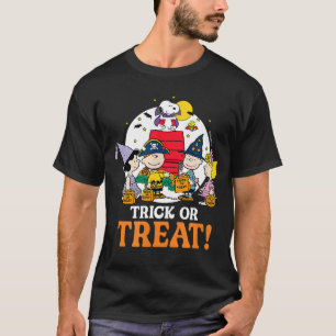 T-shirt Peanuts Halloween Trick Or Treat clair de lune