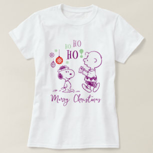 T-shirt Peanuts Snoopy & Charlie Brown Ho Ho Ho