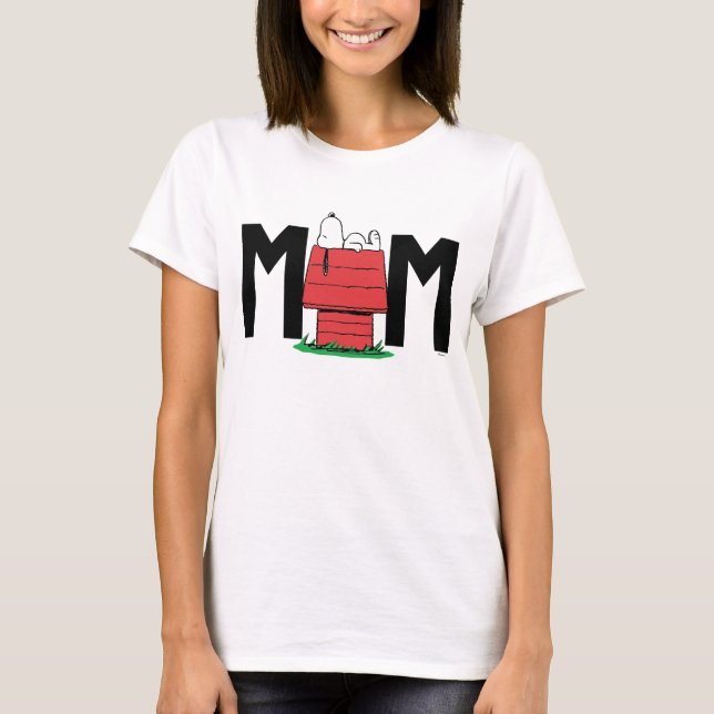 T-shirt Peanuts Snoopy Dog House | Je suis la maman (Devant)