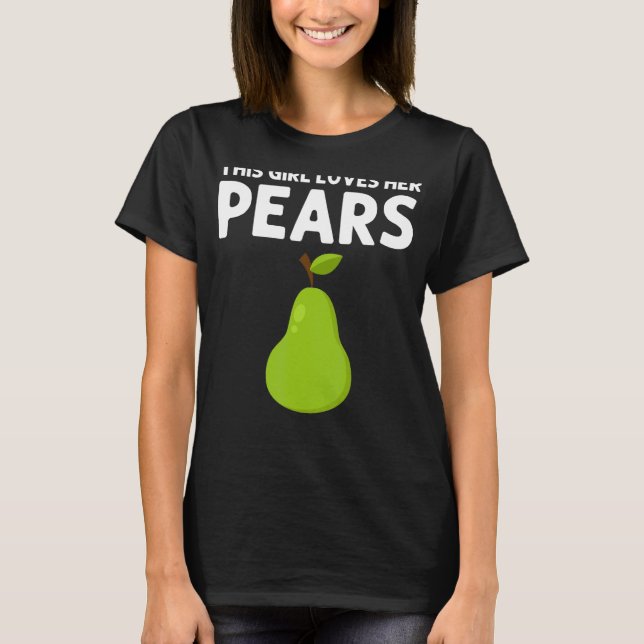 T-shirt Pear Designs Pour Filles Enfants Jardinage Vegan P (Devant)