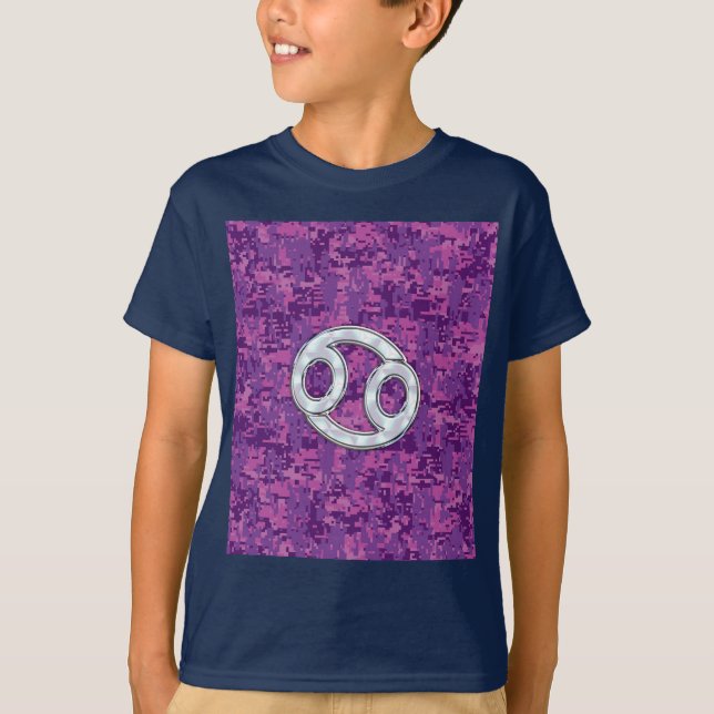 T-shirt Pearle comme cancer Zodiac Connexion Camo numériqu (Devant)