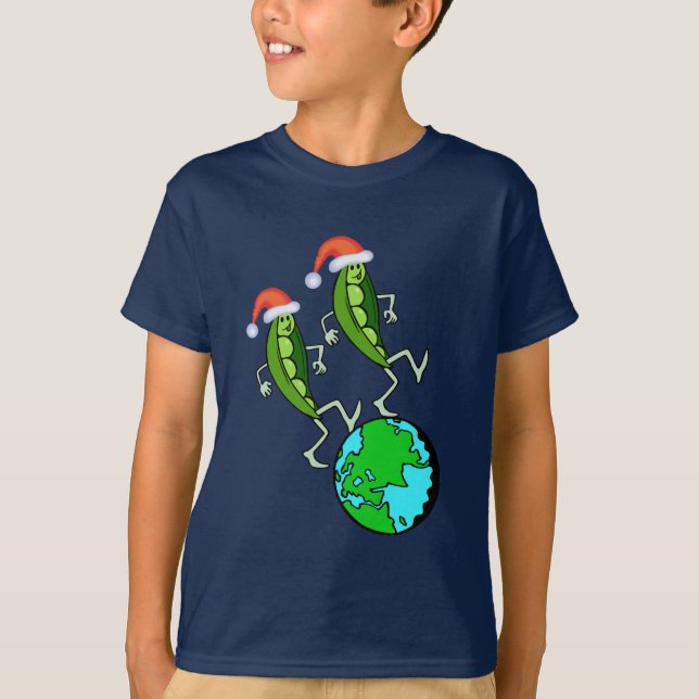 T-shirt Peas on Earth Holiday (Devant)