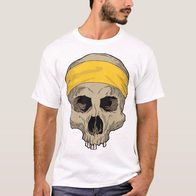 T-shirt Peau de bandana jaune (Devant)