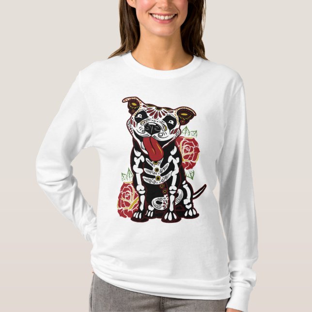 T-shirt Peau de sucre Pitbull pour les femmes, Homme Pitbu (Devant)