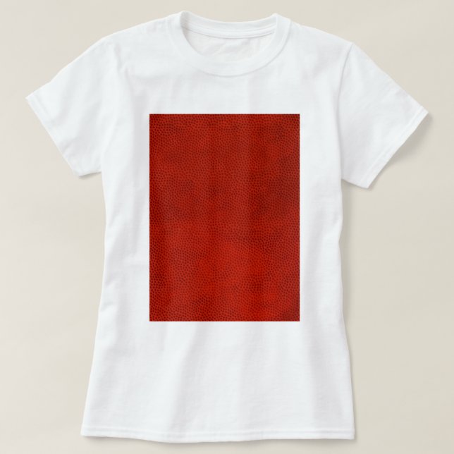 T-shirt Peau de texture de gros plan du basket (Design devant)