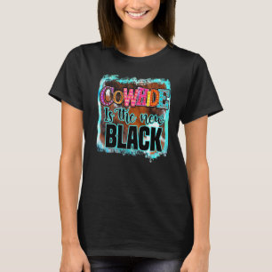 T-shirt Peau de vache Vache Pays Vaches Bétail Turquoise