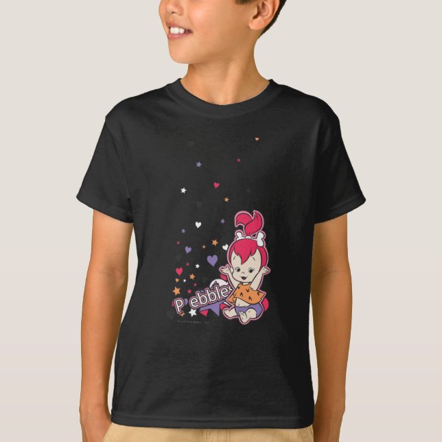 T-shirt PEBBLES™ Coeur pourpre (Devant)