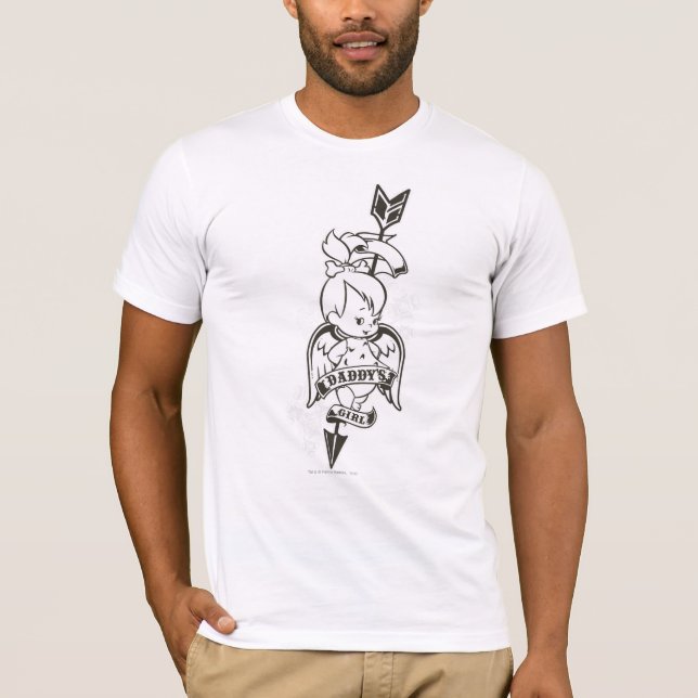 T-shirt PEBBLES™ Daddy's Girl B&W (Devant)