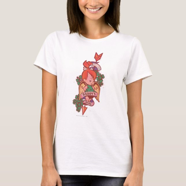T-shirt PEBBLES™ Fille de papa (Devant)