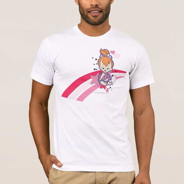 T-shirt PEBBLES™ sur arc-en-ciel rose (Devant)