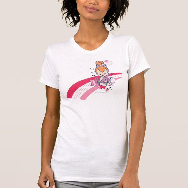 T-shirt PEBBLES™ sur arc-en-ciel rose (Devant)
