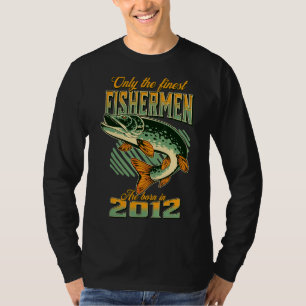 T-shirt Pêche 10ème Anniversaire Pêcheurs Sont Nés En 2012