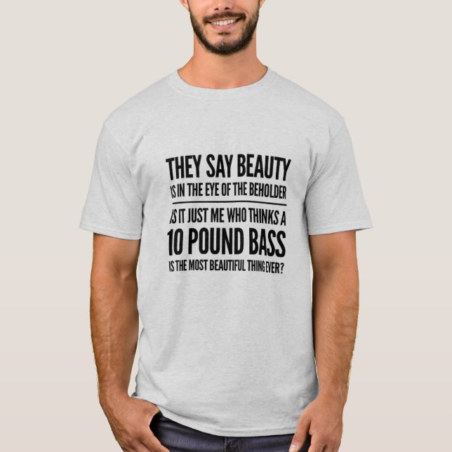 T-shirt Pêche À La Basse 10 Livres (Devant)