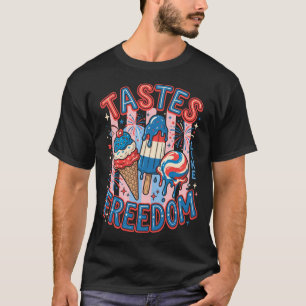 T-shirt Pêche à la basse patriotique 4 juillet pêcheur USA