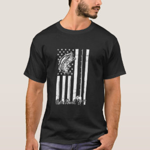 T-shirt Pêche à la basse patriotique Lake Powell Utah Drap