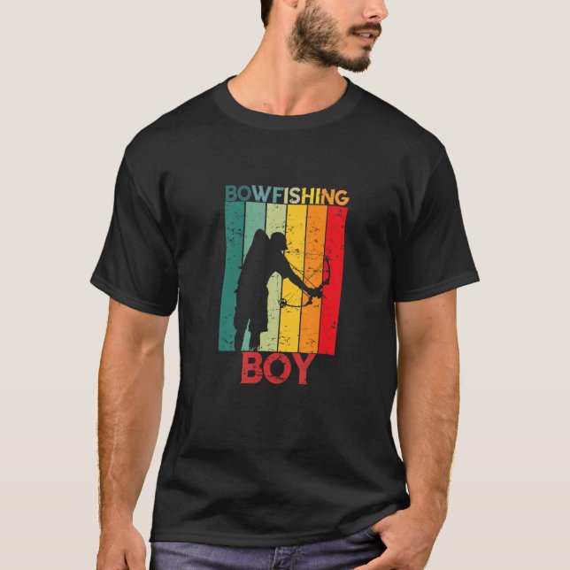 T-shirt Pêche à la botte pour hommes Bowfish Bowfisher Poi (Devant)