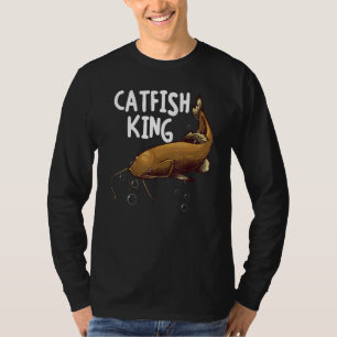 T-shirt Pêche à la Catfishing Hommes Papa Roi du Poisson-c