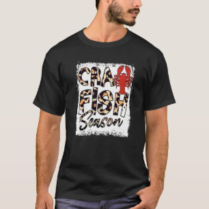 T-shirt Pêche à la crème blanchie Saison Poisson à la léop
