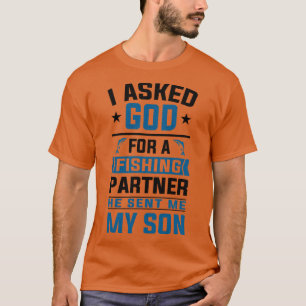 T-shirt Pêche à la ligne Partenaires de pêche père et fils