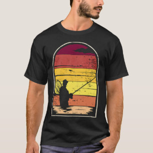 T-shirt Pêche à la mouche au coucher du soleil