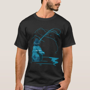 T-shirt Pêche à la mouche au coucher du soleil