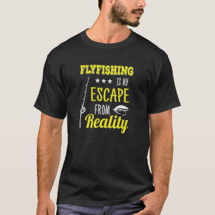 T-shirt Pêche à la mouche Échapper à la réalité Truite Poi