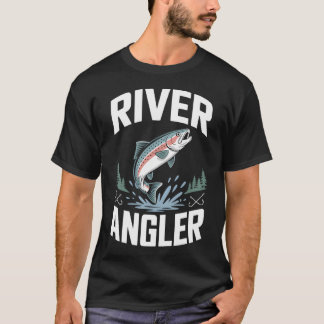 T-shirt Pêche à la mouche en rivière