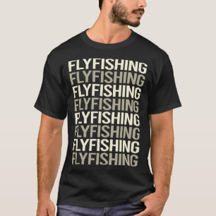 T-shirt Pêche à la mouche en texte blanc