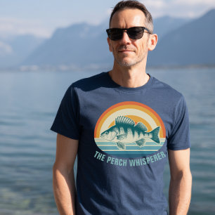T-shirt Pêche à la Perche Texte Personnalisé Lever de Sole