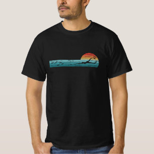 T-shirt Pêche à la traîne Cadeau Vintage Sunset