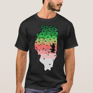 T-shirt Pêche à la truite arc-en-ciel Pêche à la mouche Il