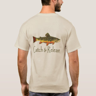 T-shirt Pêche à la truite de capture et de rejet