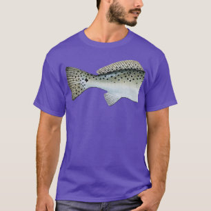 T-shirt Pêche à la truite mouchetée aux thés 